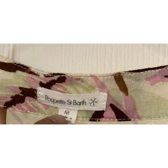 ✨POUPETTE ST BARTH SHORT SZ MEDIUM JUMPSUIT FELICIA BUTTONED YELLOW JUNGLE✨ - Picture 8 of 9